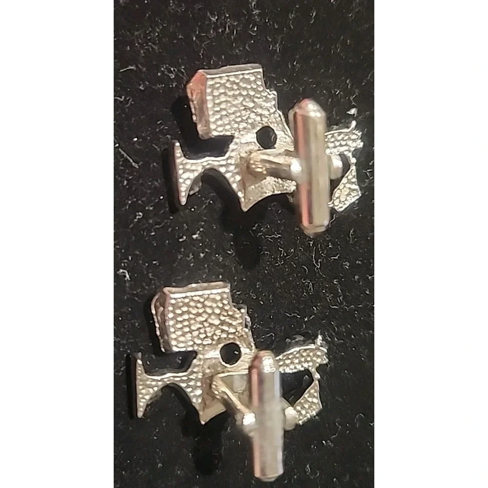 Traveling Salesman Vintage Cufflinks By Eriksen &‎ Co Jewelry Silvertone Rare